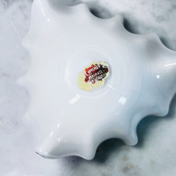 Vtg Murano Genuine Venetian Glass Cased Sommerso Silver Bullicante Aventurine - Picture 6 of 9